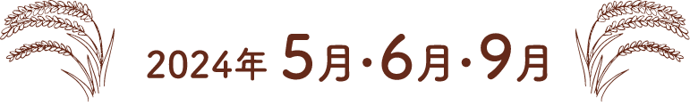 2024年5月・6月・9月